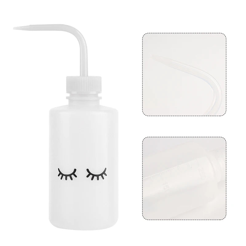 250ml Lash Logo Falsh Eyelash Cleaning Bottle Curved Spout Cleaner Watering Can Eyebrow Remover Washing Bottle Makeup Tools