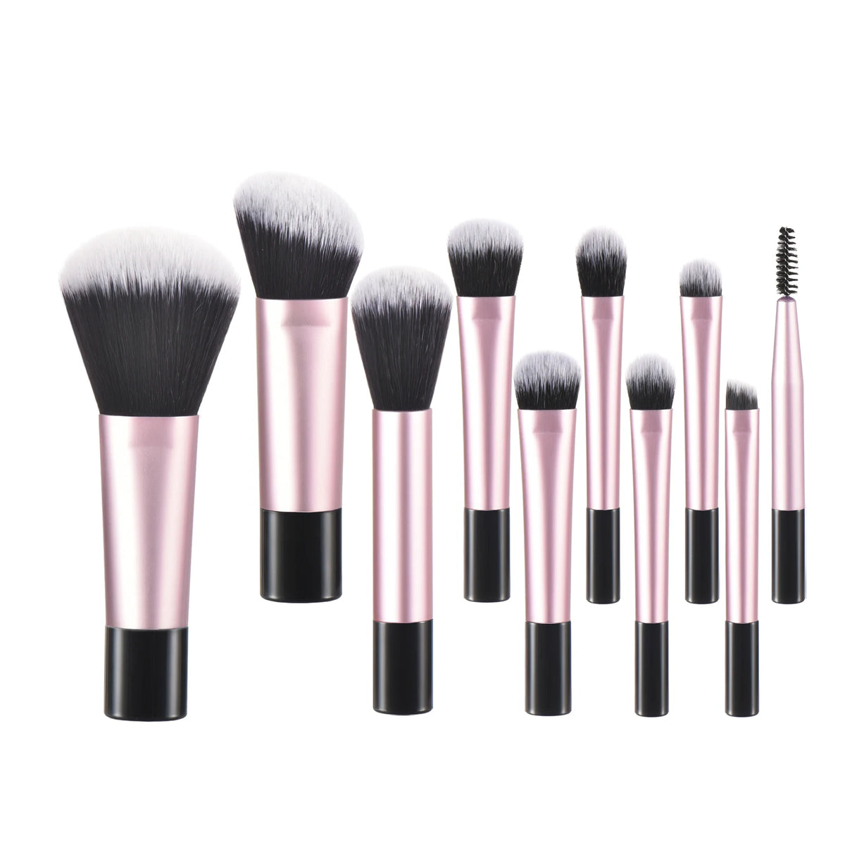 10 black Mini makeup brush Travel portable Makeup Tool Makeup Puff - Palm Brush Professional Makeup tool set