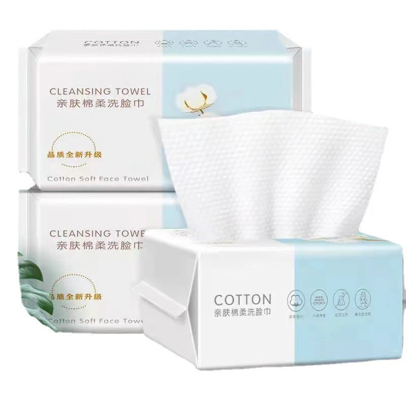1/2/3 Pack Thickened Disposable Face Towel, Pearl Cotton, Wet And Dry, Travel, Cleansing, Makeup Remover, Extractor Face Towel