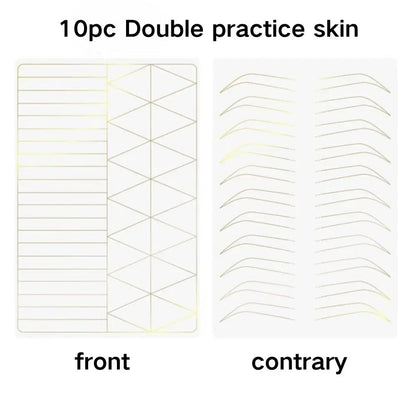 Tattoo Microblading Permanent Makeup Brows Thick Silicone Eyebrows Tattoo Latex Sheet Double Side Practice Skin