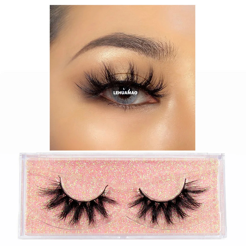 LEHUAMAO Eyelashes 3D Mink Lashes natural mink lashes for daily wear soft lashes Eyelash extension real Eyelash for makeup D103