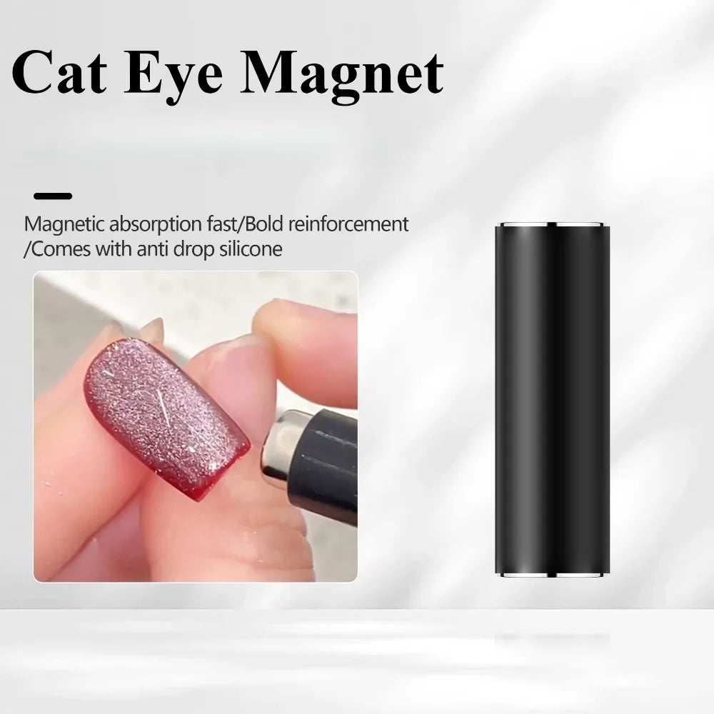 3D Double Headed Nails French Shape Strong Cat Eye Magnet Nail Art Gel Polish Magnetic Effect Manicure Accessories Tools Set