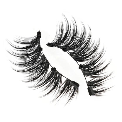 New Magnetic Eye Lashes With Winged Ends Soft Reusable Magnetic Lashes Natural Look 3D False Lashes Makeup With Magnet Tool