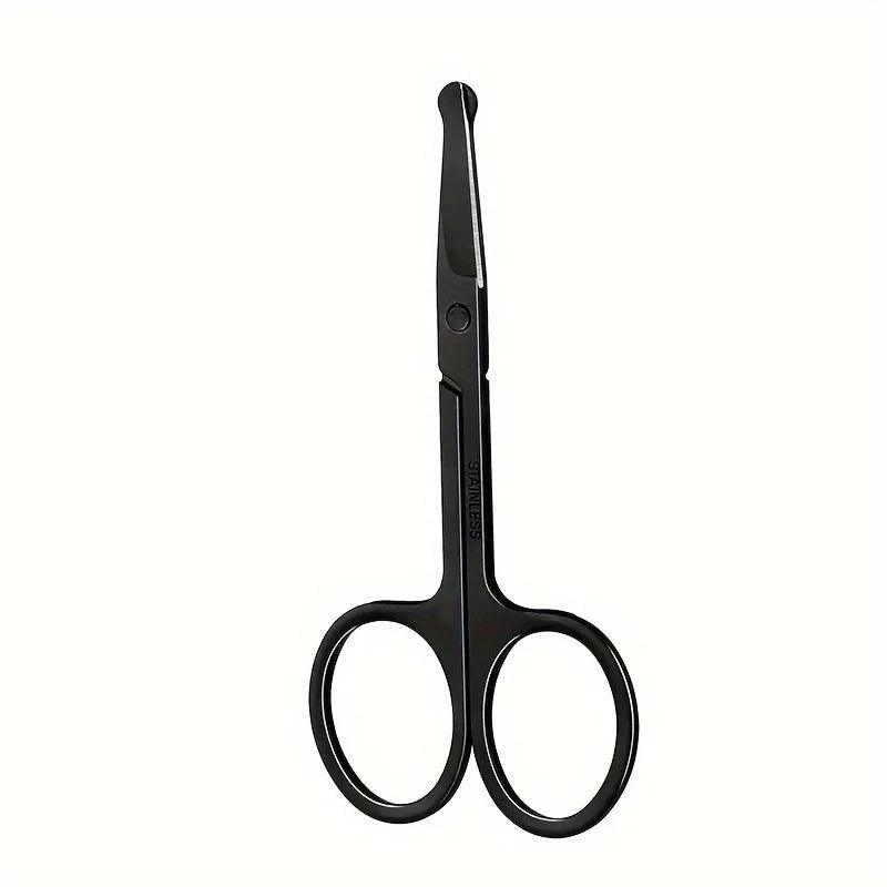 Precision Nose Hair Scissors, Round Tip Scissors for Eyebrows, Beard, Mustache and Ear Hair Trimming Facial Grooming Tools with