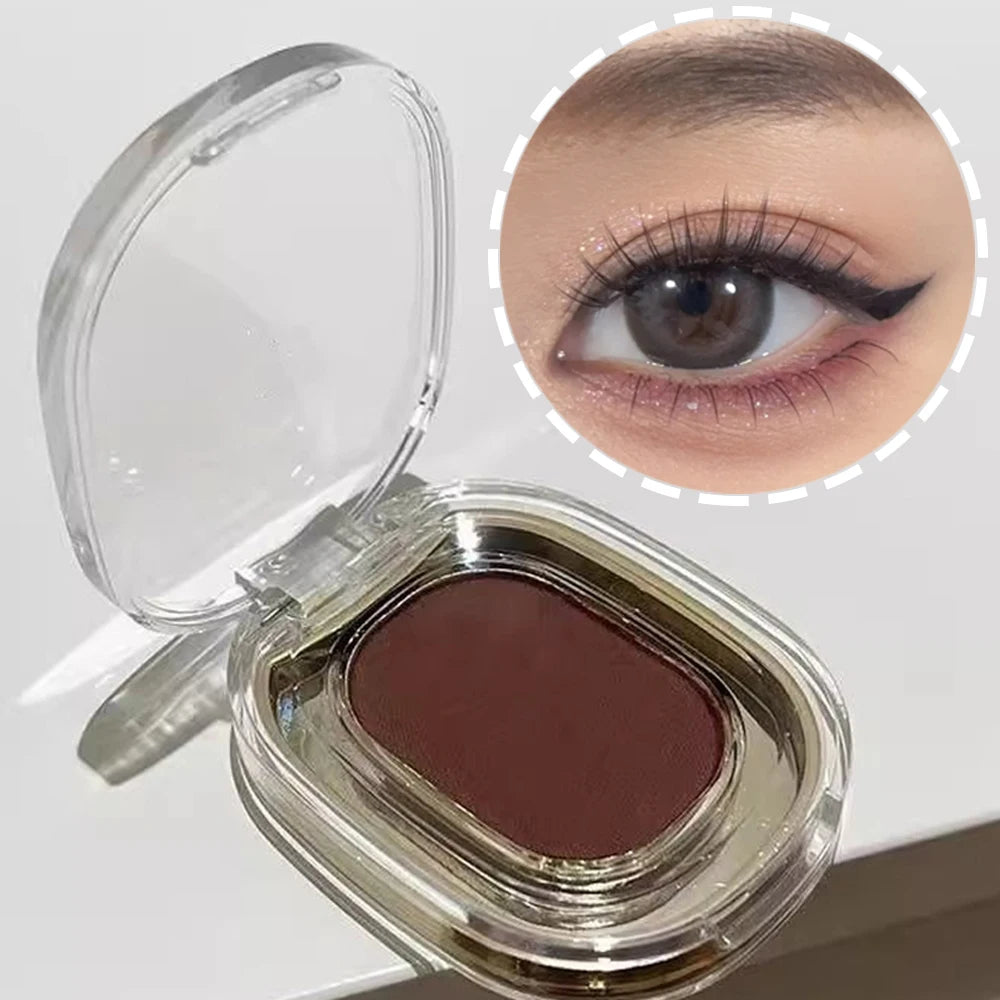Single Color Coral Brick Eyeshadow Palette Matte Waterproof Pigmented Red Brown Eyeliner Powder Under Eye Aegyo-sal Makeup