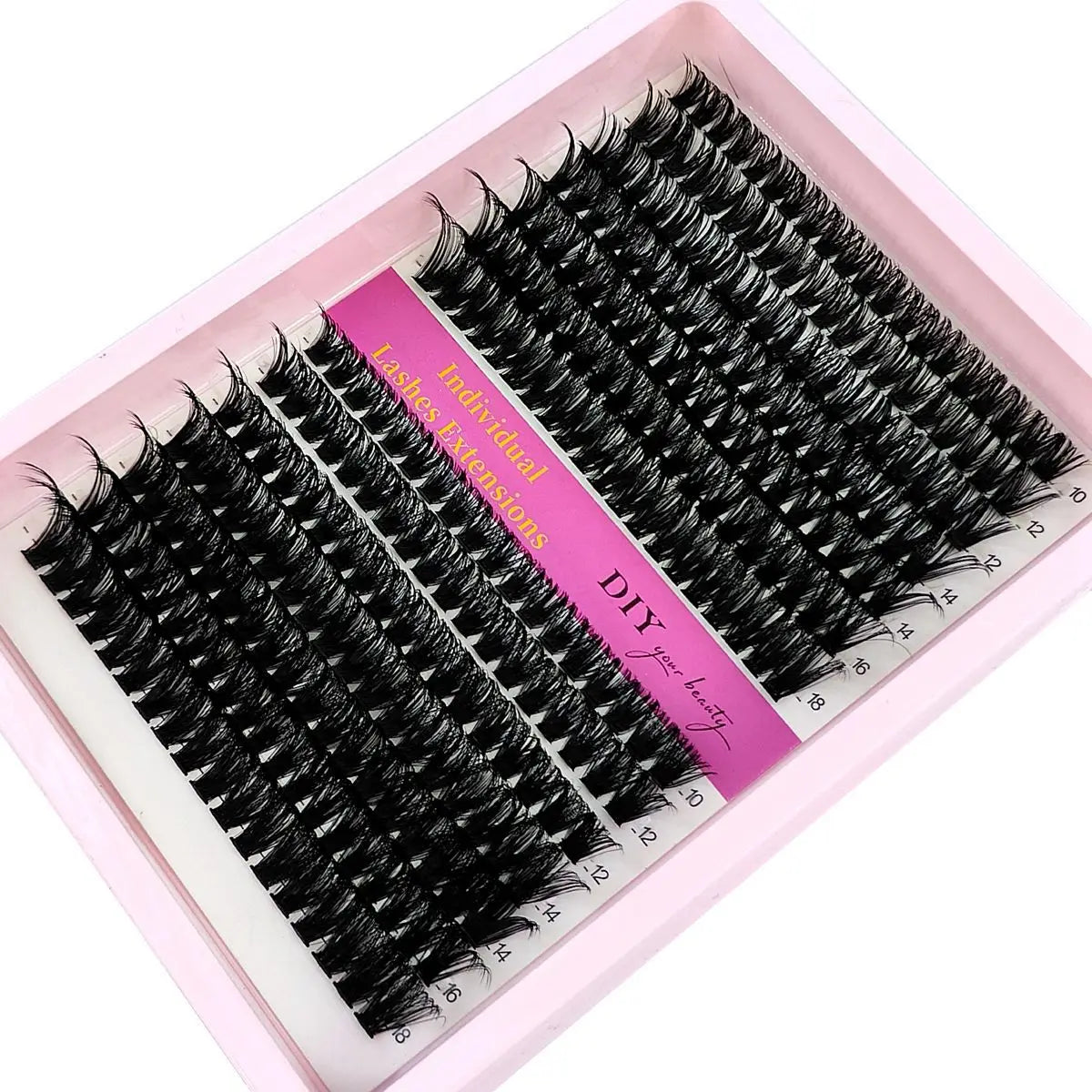New 60D/80D/100D Mix Eyelash Clusters 10-18mm Mix Wispy Individual Lashes Extensions 266/280pcs DIY Mink False Eyelashes Makeup