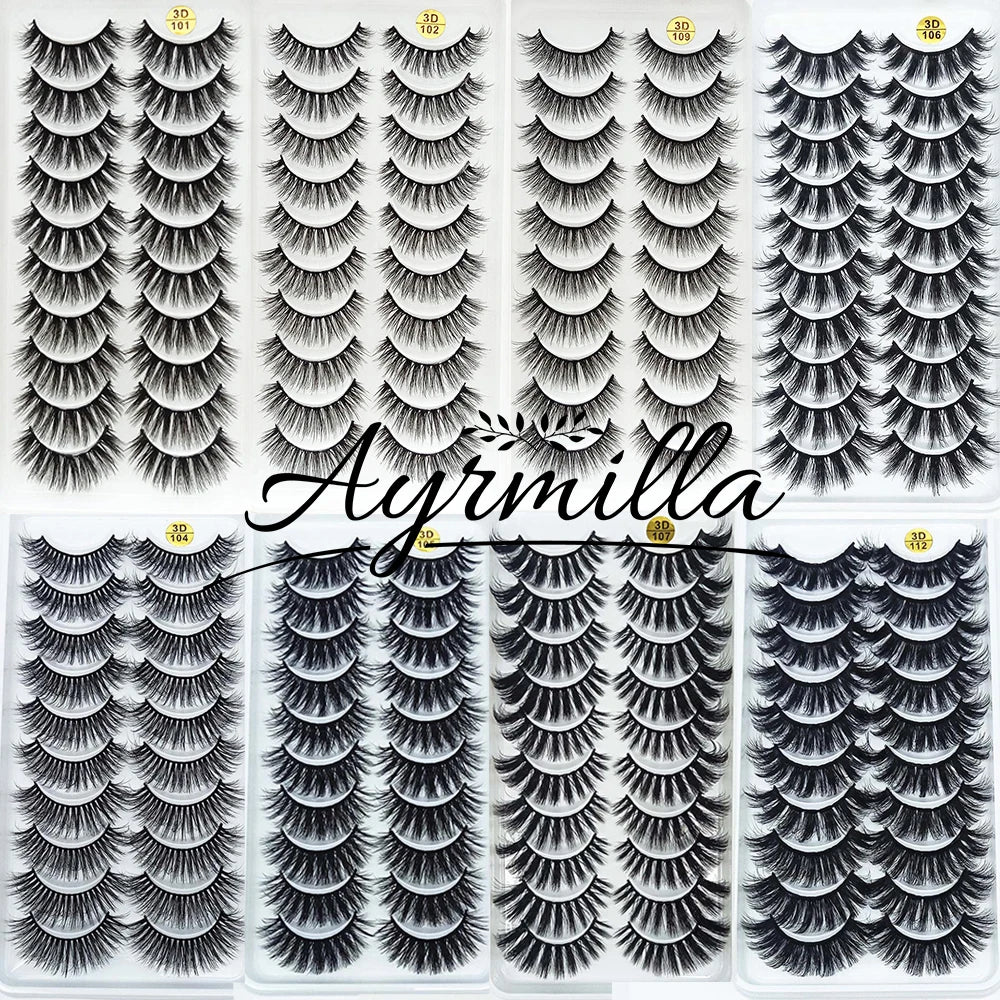 5/10Pairs 3D Mink Lashes Natural Eyelashes Dramatic False Eyelashes Faux Cils Makeup Wholesale Fake Eyelash Extension maquiagem