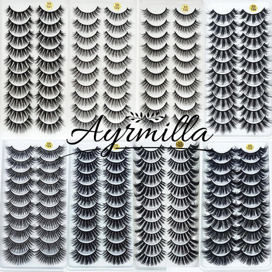 5/10Pairs 3D Mink Lashes Natural Eyelashes Dramatic False Eyelashes Faux Cils Makeup Wholesale Fake Eyelash Extension maquiagem
