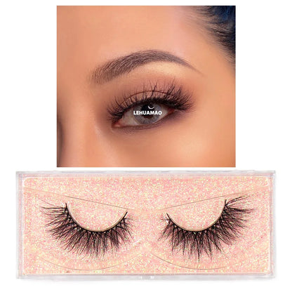 LEHUAMAO Eyelashes 3D Mink Lashes natural mink lashes for daily wear soft lashes Eyelash extension real Eyelash for makeup D103