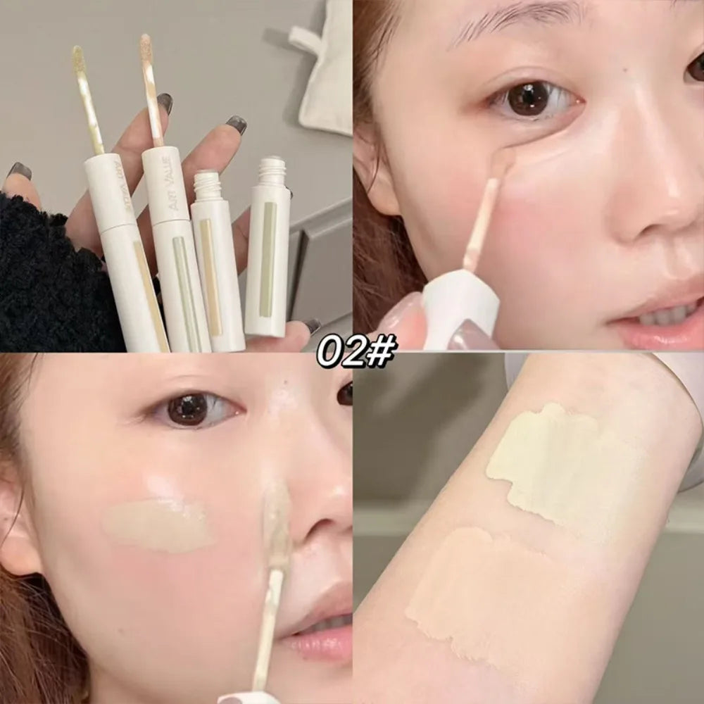 Dual End Concealer Stick Pink Liquid Brightening Contour Pen Correcting Penfor Under Eye & Face Sculpting Full Coverage Makeup