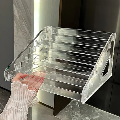 3/5/7 Tiers Eyeshadow Palette Organizer Clear Acrylic Display Stand Lipstick Powder Cosmetics Shelf Rack Makeup Holder