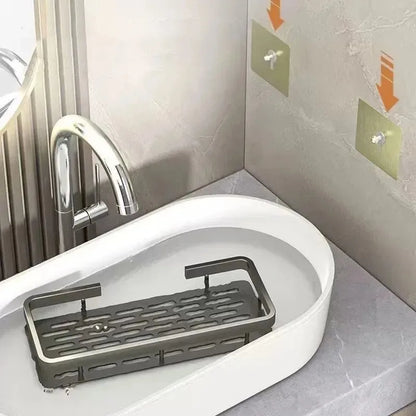 1/2/3pcs Aluminum Alloy No Drill Wall Bathroom Shelf Shampoo Rack Makeup Storage Organizer Shower Shelf Bathroom Accessories