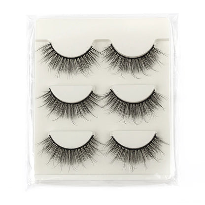 3/5 Pairs Hot Sale Natural Long 3D Mink Lashes Soft Short Faux Cils Handmade Fake Lashes Makeup Tool Eyelash Extension maquiagem