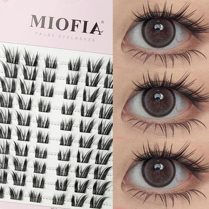 10 rows Individual Mink Eyelashes 1/box 60 Bundles Natural Eyelash extension 3D Russia Lashes Cluster Fox Eye Effect Makeup Lash