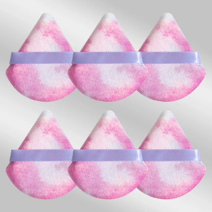 6 Pcs New Triangular Sponge Puffs with a Soft Skin Friendly and Delicate Makeup Feel Suitable for Home or Travel Use