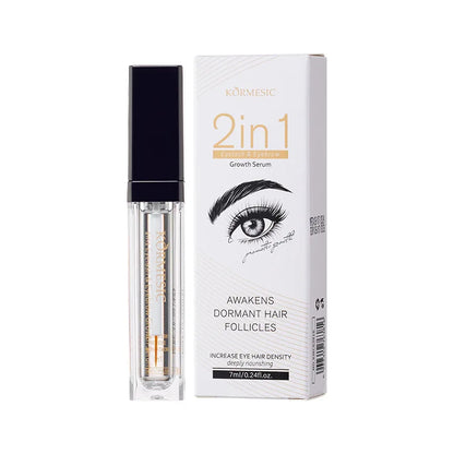 2 In 1 Fast Eyelash Eyebrows Growth Serum 7 Days Natural Eyelash Enhancer Longer Fuller Thicker Curling Lengthening Lash Makeup