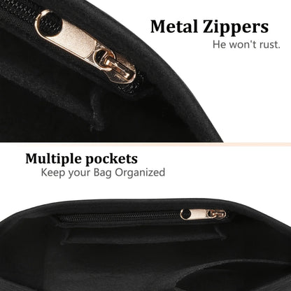 Felt Insert Bag Fits For Handbag Liner Bag Felt Cloth Makeup Bag Support Travel Portable Insert Purse Organizer