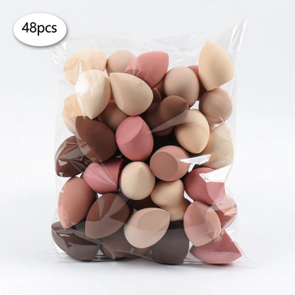 3/8/12/16/24/32/48Pcs Milk Coffee Makeup Sponge, Suitable for Applying and Setting Makeup, Suitable for All Skin Types