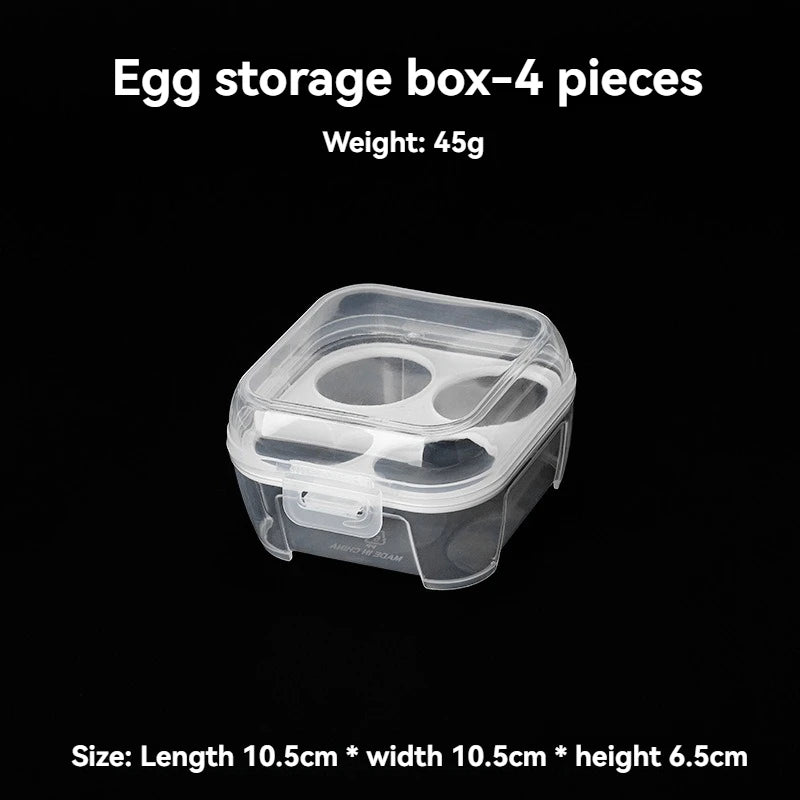3/4/8 Travel Anti Drop Outdoor Egg Storage PP Box Portable Camping Shatter Egg Tray, Makeup Egg Storage Plastic Dustproof Box