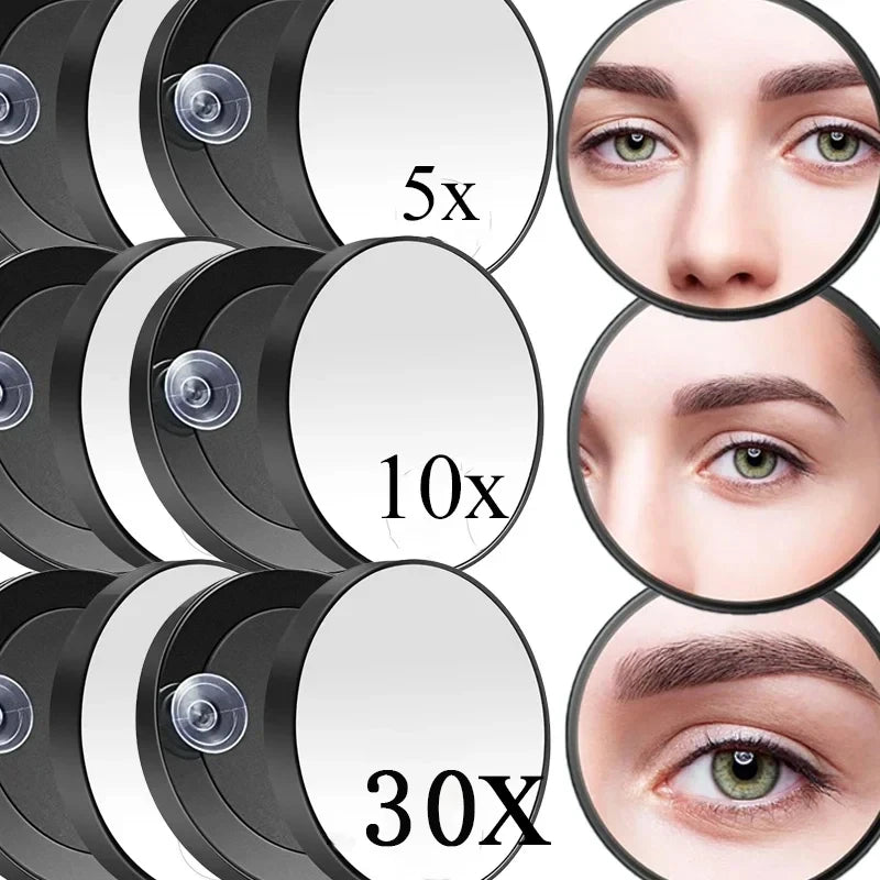 1/3pcs Magnifying Mirror and Eyebrow Tweezer Set, 30X Magnified Makeup Mirrors with 2 Suction Cups, Tweezers and Eyebrow