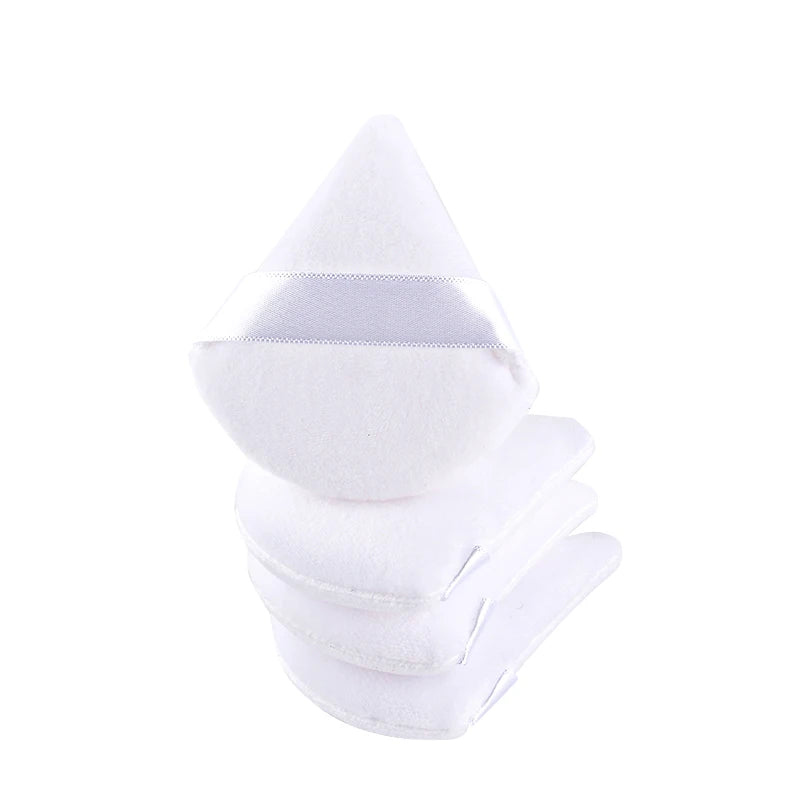 1/2/3/6Pcs Triangle Velvet Powder Puff Face Cosmetic Eye Beauty Makeup Tool Reusable Sponge Washable Mini Powder Puff Accessorie
