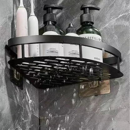 Aluminum Alloy Shampoo Rack Makeup Bathroom Accessories Storage Organizer Shower Shelf Bathroom Shelf No Drill Wall Corner Shelf