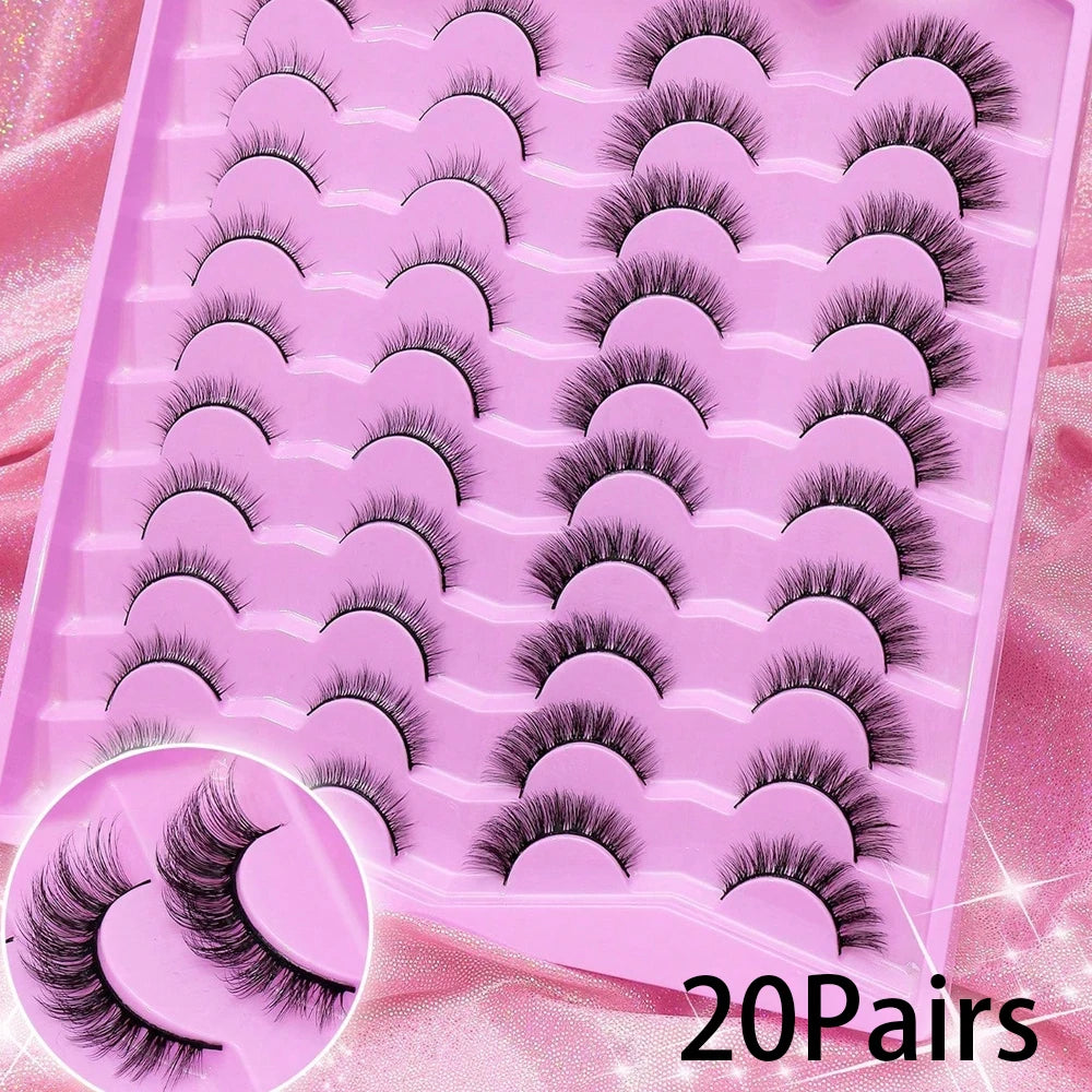 AYRMILLA 5/20Pairs 3D Mink Lashes Natural False Eyelashes Dramatic Thick Fake Eyelash Extension Faux Cils Wholesale Makeup Tools