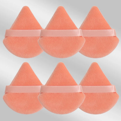 6 Pcs New Triangular Sponge Puffs with a Soft Skin Friendly and Delicate Makeup Feel Suitable for Home or Travel Use