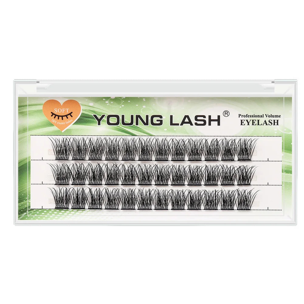 YOUNG LASH DIY Eyelashes Cluster Lashes  Extensions C D Curl  Premade Volume Fans Russian Fake Eyelashes Natural Makeup
