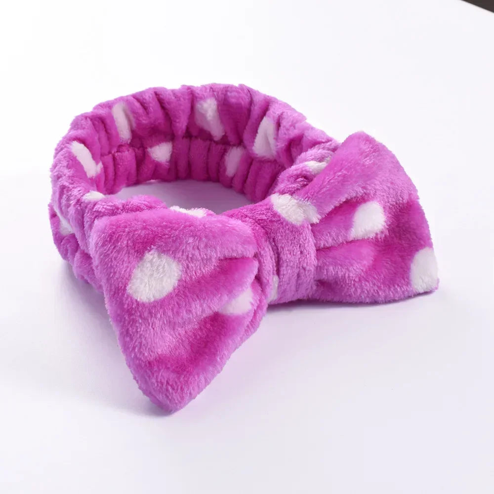 Women Makeup Coral Fleece Headband Wash Face Soft Hair Holder Elastic Top Knot Hairbands Girl Headwear Hair Accessories