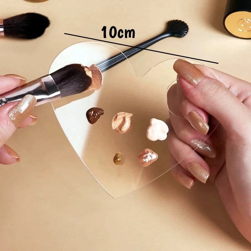 Transparent Acrylic Palette Tool Makeup Palette Liquid Foundation Eye Shadow Mixing Cream Manual Cosmetic Beauty Makeup Mixer