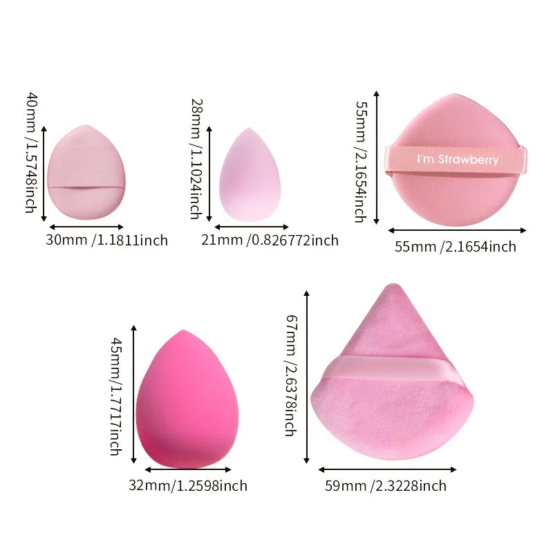 35Pcs Pro Sponge Set-Hydrophilic Latex-Free Blenders for Foundation/Concealer/Contour | Pore-Blurring Travel Kit All Skin Types