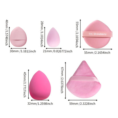 35Pcs Pro Sponge Set-Hydrophilic Latex-Free Blenders for Foundation/Concealer/Contour | Pore-Blurring Travel Kit All Skin Types