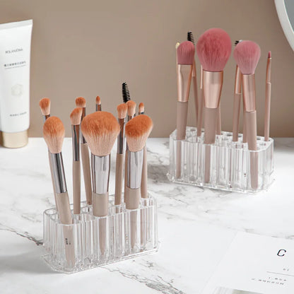 26 Holes Acrylic Nail Brushes Organizer Nail Art Kit Storage Tools Makeup Cosmetics Pen Display Case Holder Holder Showing Shelf