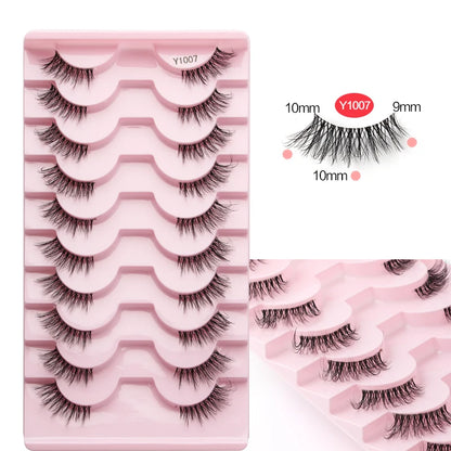 YSDO Half Eyelashes 3/5/10 Half Lashes Soft Natural Cat Eye Lashes Makeup Tool Extension Fluffy Faux Cils maquiagem Half Lashes
