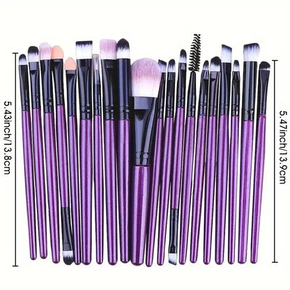 20Pcs Makeup Brush Set Eyeliner Brush Blending Brush Makeup Brushes for Cheeks Eye Cosmetic Foundation Brush Make Up Set 2035