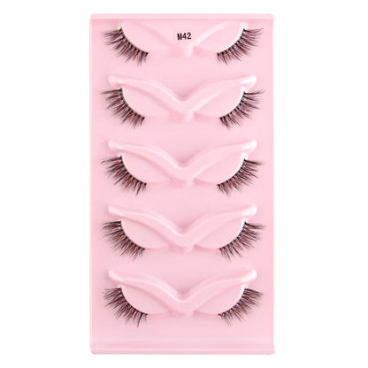 YSDO Half Eyelashes 3/5/10 Half Lashes Soft Natural Cat Eye Lashes Makeup Tool Extension Fluffy Faux Cils maquiagem Half Lashes