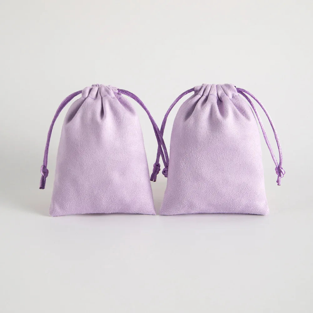 10pcs/Lot  Tinifu Blue Flannel Jewelry Packaging Velvet Drawstring Pouch for Cosmetic Makeup Pouches Chic Wedding Favor Gift Bag