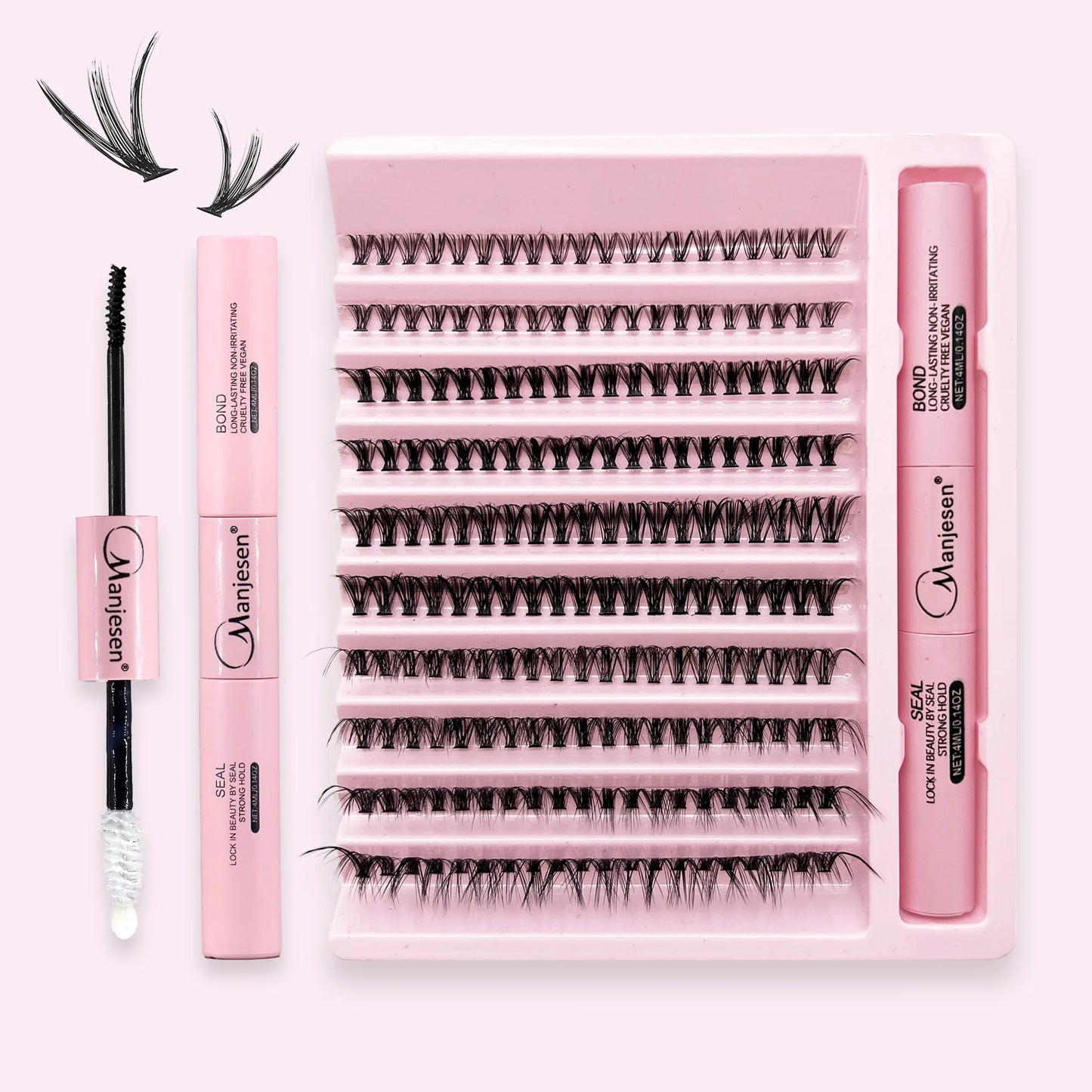 Eyelashes 200 PCS Clusters Lash Bond and Seal Makeup tools DIY Lashes Extension kit for gluing  Lashes Gluing Glue  Accessories