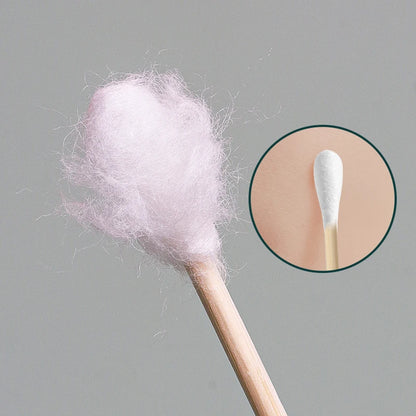 500/1000pcs Double-Headed Wood Cotton Swabs for Nose & Ear Cleaning Women's Makeup Tools Lipstick Remover Cotton Tip Sticks