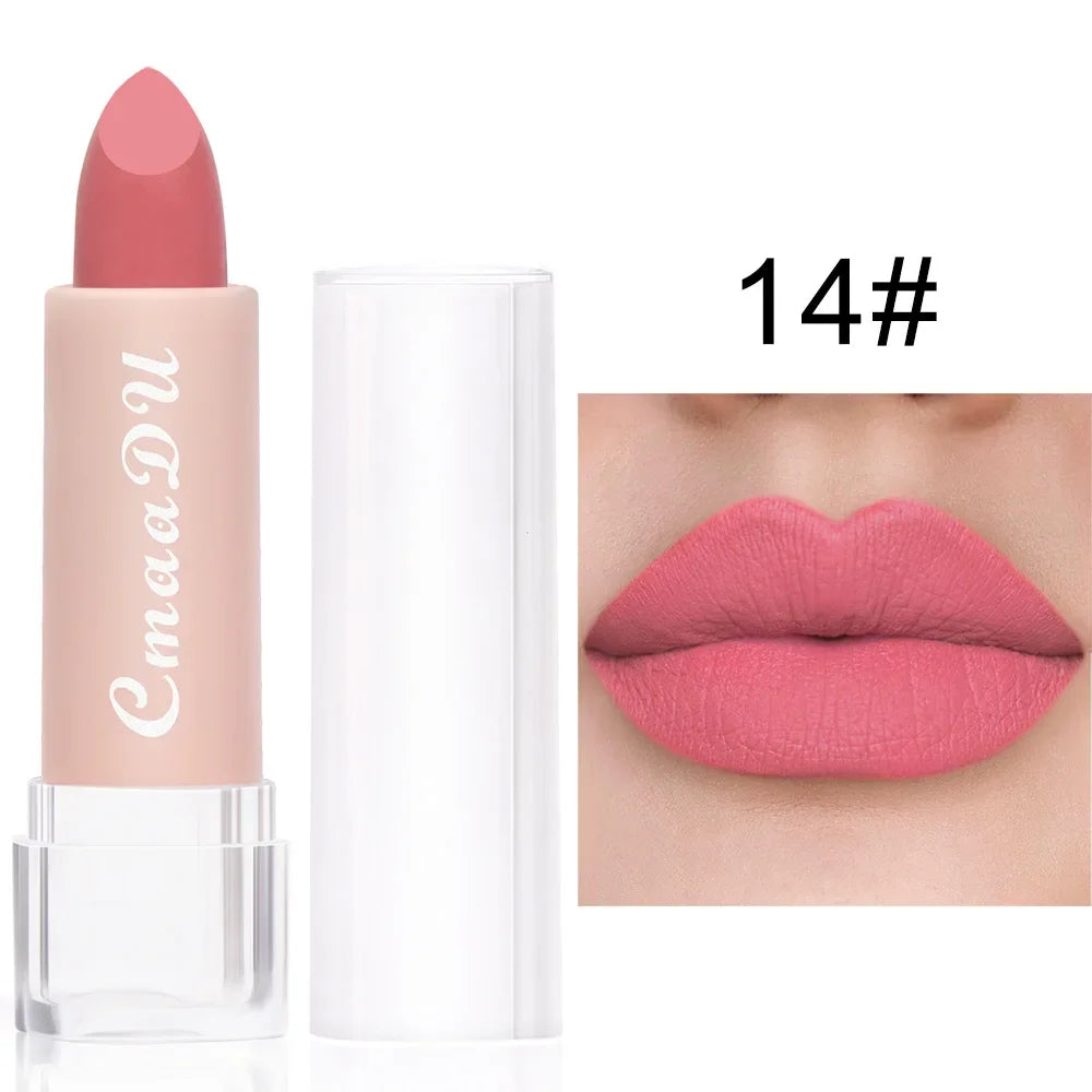 15Color Lipstick Lip Makeup Sexy Woman Velvet Matte Lipgross Tint for Lips Long Lasting Waterproof Non-stick Cup Lip Cosmetics