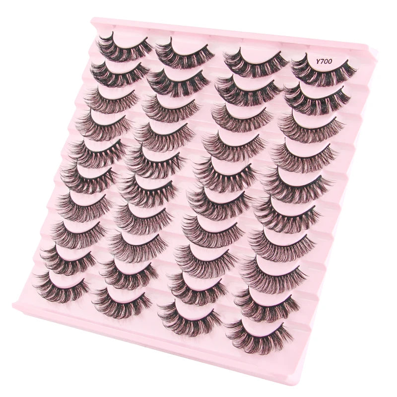 Half Eyelashes 5/10/14/20 Pairs Natural Faux Mink Lashes Cat Eye Lashes Wispy Fluffy Eyelash Extension Makeup Manga False Lashes