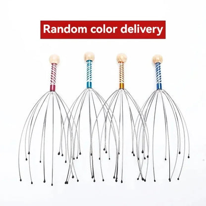 Octopus Head Massager Scratching Scalp Relaxation Relief Body Massager Scratcher Relieves Tension Health Care Tools Random Color