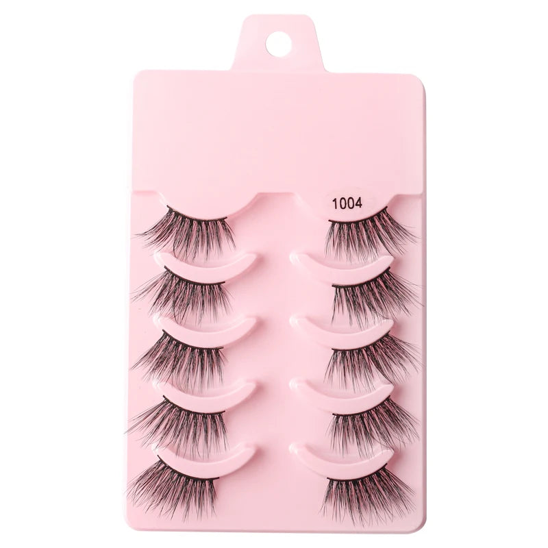 Half Eyelashes 5/10/14/20 Pairs Natural Faux Mink Lashes Cat Eye Lashes Wispy Fluffy Eyelash Extension Makeup Manga False Lashes