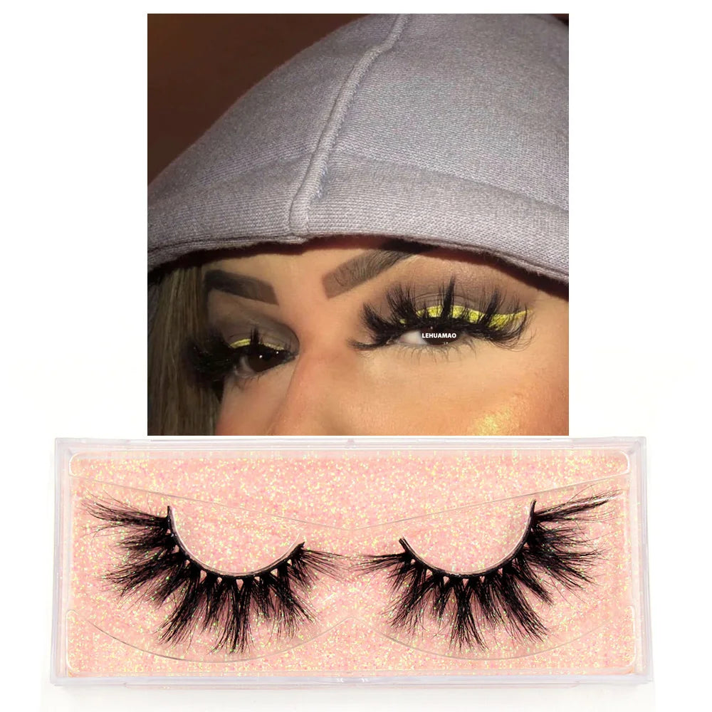 LEHUAMAO Eyelashes 3D Mink Lashes natural mink lashes for daily wear soft lashes Eyelash extension real Eyelash for makeup D103