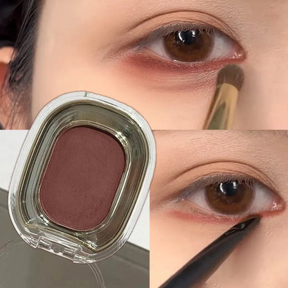Single Color Coral Brick Eyeshadow Palette Matte Waterproof Pigmented Red Brown Eyeliner Powder Under Eye Aegyo-sal Makeup