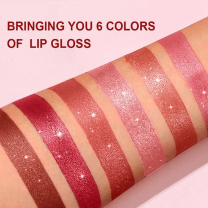 Diamond Glitter Lipstick Moisturizing Lasting Pink Sparkling Waterproof Lip Gloss Metallic Sexy Lipstick Lip Tint Lips Makeup