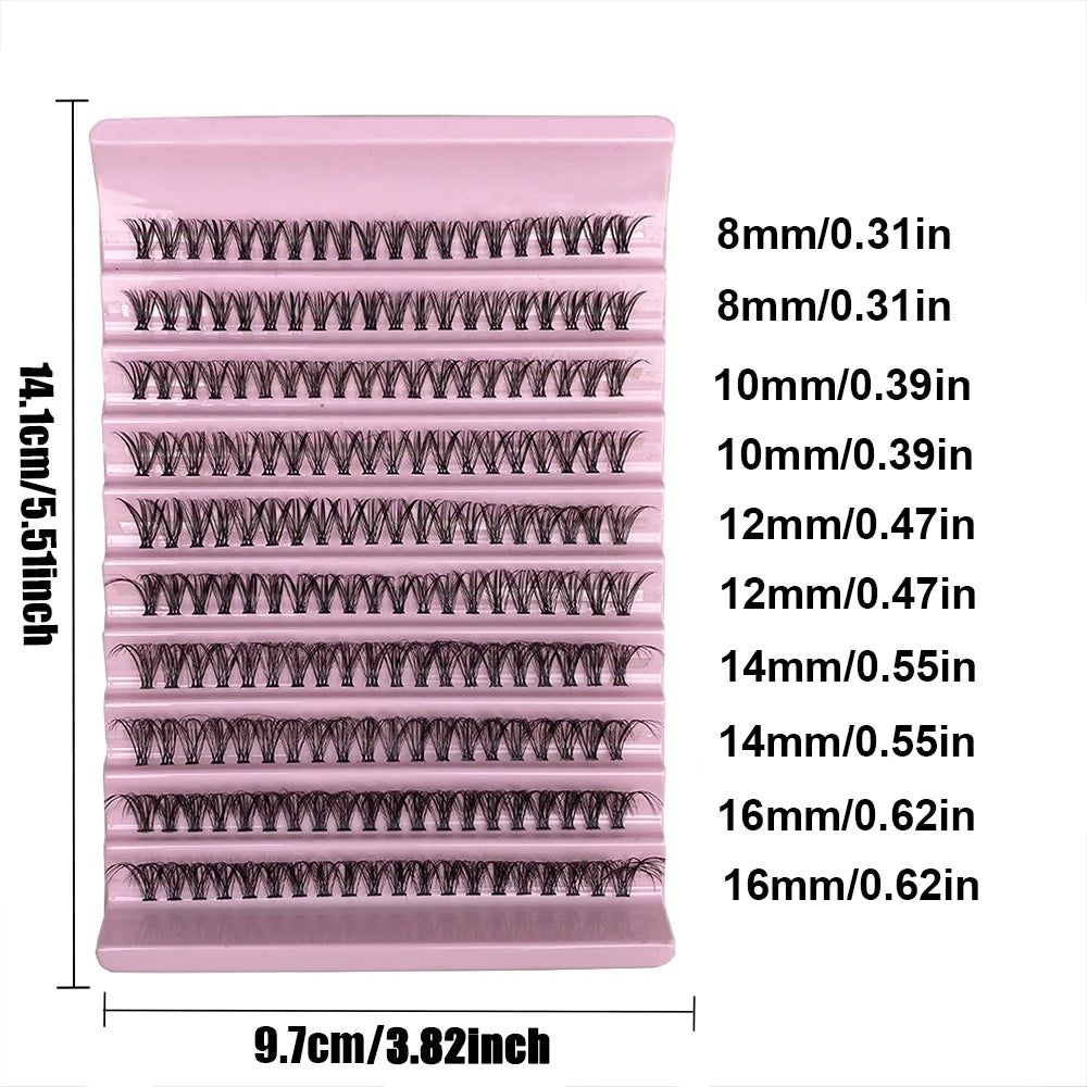 30D 40D 50D 60D Mink False Eyelash C/D Curl 8-16mm DIY Individual Eyelash Clusters Natural Eyelash Extension Makeup Tool Lashes
