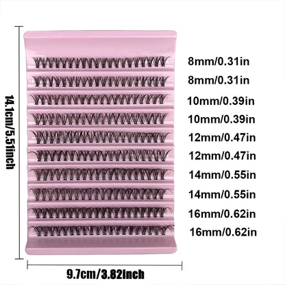 30D 40D 50D 60D Mink False Eyelash C/D Curl 8-16mm DIY Individual Eyelash Clusters Natural Eyelash Extension Makeup Tool Lashes