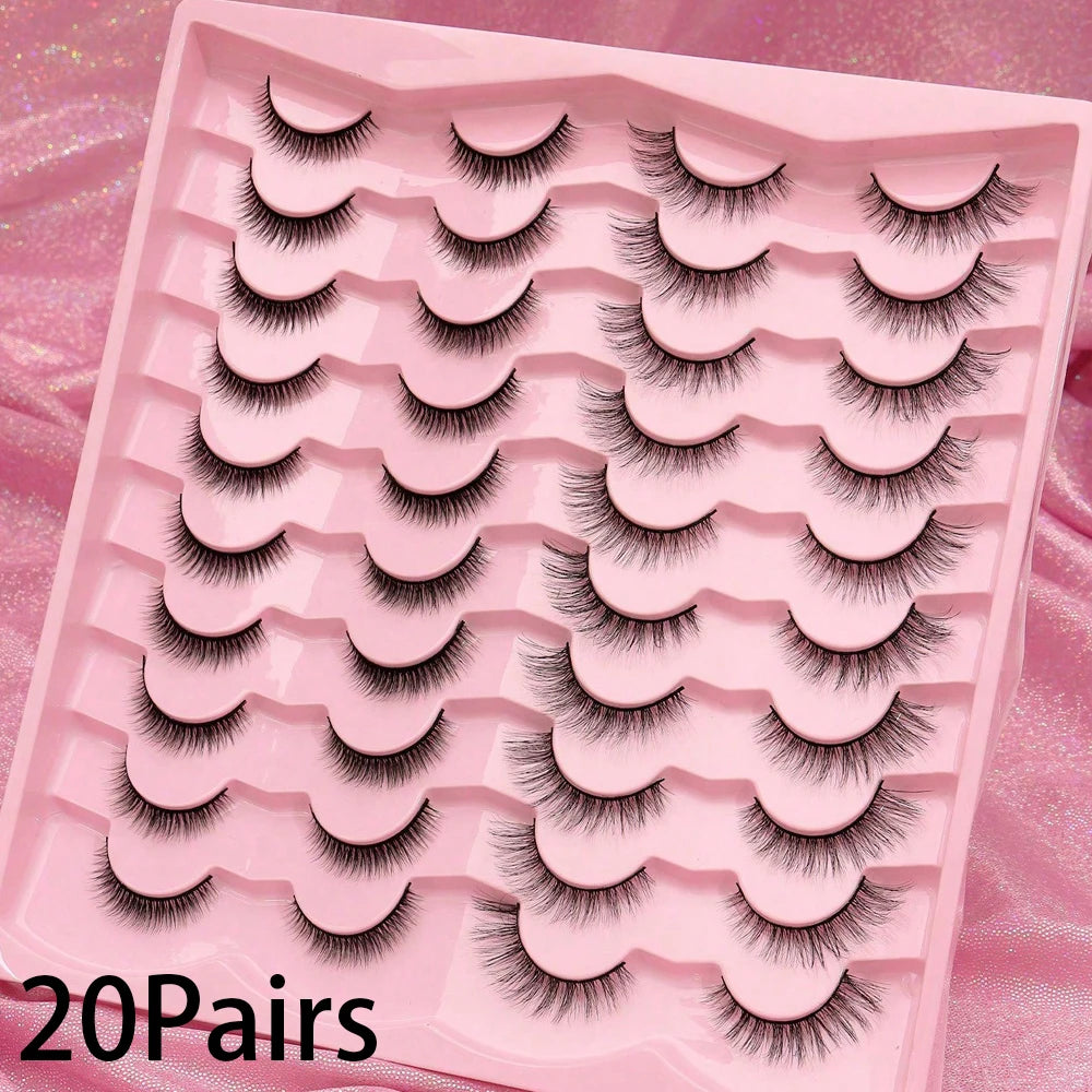 AYRMILLA 5/20Pairs 3D Mink Lashes Natural False Eyelashes Dramatic Thick Fake Eyelash Extension Faux Cils Wholesale Makeup Tools